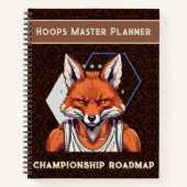 Coole Fox-Geschenke für Basketball-Liebhaber Coach Notizblock (Vorderseite)