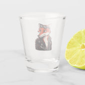 Coole Fox - Vintages Tier Schnapsglas (Rückseite)