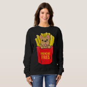 Coole französische Bulldog Frenchie Fries Sweatshirt (Vorne ganz)