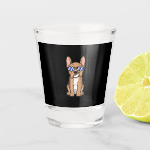 Coole französische Bulldog-Sonnenbrille Geschenk Schnapsglas