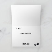 Coole französische Bulldog-Weihnachtslieder Karte (Innenseite)