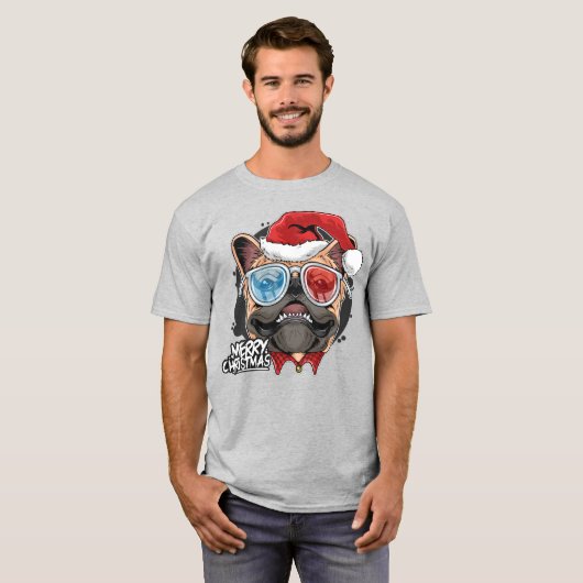 Coole französische Bulldohweihe T-Shirt (Vorne ganz)