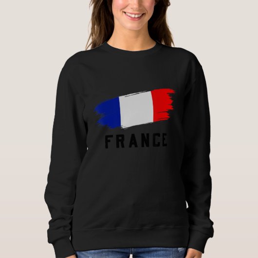 Coole französische Flagge mit Stolz auf Tee Shirts (Vorderseite)