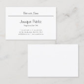 Coole Freehand Script Modernes Minimalistisches Sc Visitenkarte (Vorne/Hinten)