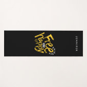 Coole freie und glückliche gelbe Handschrift Yogamatte (Vorderseite (Horizontal))