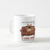 Coole Frenchie-Mutter Lustige Französische Bulldog Kaffeetasse (Vorderseite Links)