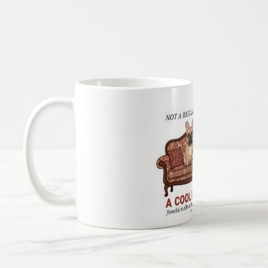 Coole Frenchie-Mutter Lustige Französische Bulldog Kaffeetasse (Links)