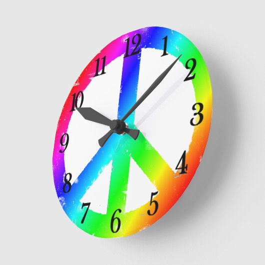 Coole Friedensvereinbarung Runde Wanduhr (Winkel)