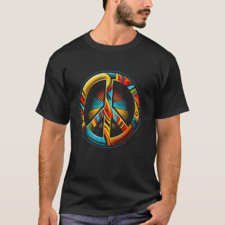 Coole Friedenszeichen Symbol Pop Art Style Männer T-Shirt