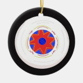 Coole Frisbee Keramik Ornament (Vorne)