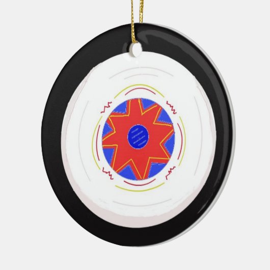 Coole Frisbee Keramik Ornament (Links)