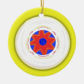 Coole Frisbee Keramik Ornament (Vorne)