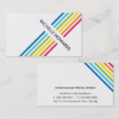 COOLE FRISCHE farbenfrohe, fette Regenbogenstreife Visitenkarte (Vorne/Hinten)