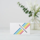 COOLE FRISCHE farbenfrohe, fette Regenbogenstreife Visitenkarte (Stehend Vorderseite)