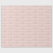 Coole Frohe Weihnachtsschrift Schriftart rosa Must Geschenkpapier (Flach)