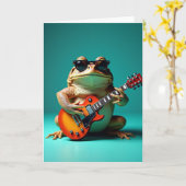 Coole Frosch-Geburtstagskarte Karte (Gelbe Blume)