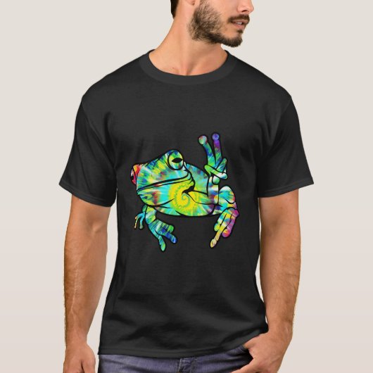 Coole Frosch-Gefärbte Krawatte für Jungen und Mädc T-Shirt (Vorderseite)