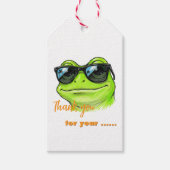 Coole Frosch-Sonnenbrille Geschenkanhänger (Vorderseite)