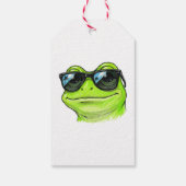 Coole Frosch-Sonnenbrille Geschenkanhänger (Rückseite)