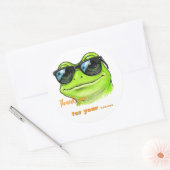 Coole Frosch-Sonnenbrille Runder Aufkleber (Umschlag)