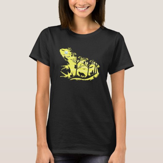 Coole Froschtiere Forstkunst T-Shirt (Vorderseite)