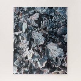 Coole frostige Blätter Puzzle