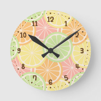 Coole fruchtige Sommer-Teenager-Zimmerdekoration Runde Wanduhr