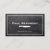 Coole Führungskraft Koch Knife Logo Schwarze Grani Visitenkarte (Vorderseite)