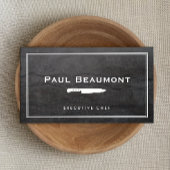 Coole Führungskraft Koch Knife Logo Schwarze Grani Visitenkarte