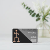 Coole Fun Black Gray Klempner Klempnerbetriebskart Visitenkarte (Stehend Vorderseite)