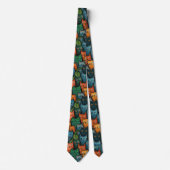 Coole Fun Cat Seamles Muster Neck Tie Krawatte (Vorderseite)
