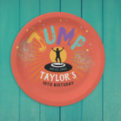 Coole Fun farbenfrohe Trampolin Jump Bounce Advent Pappteller