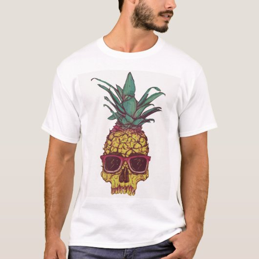 Coole Funky Geek-Ananas-miserabele T-Shirt (Vorderseite)