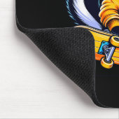 Coole funky Skunk Skateboarding Illustration Kunst Mousepad (Ecke)