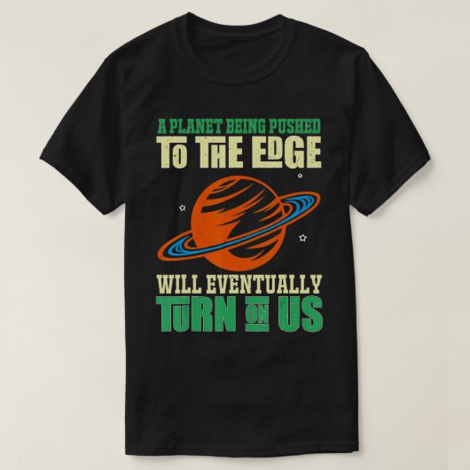 Coole Funny Astronomy Space Planet Retro Science E T-Shirt (Design vorne)