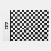 Coole Funny Cuttin' Up Black & White Checkerboard Geschirrtuch (Horizontal)