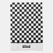 Coole Funny Cuttin' Up Black & White Checkerboard Geschirrtuch (Vertikal)