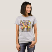 Coole Funny Giraffe Abstrakte Kunst T-Shirt (Vorne ganz)