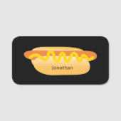 Coole Funny Hot Dog Novelty Custom Namensschild (Vorderseite)