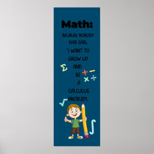 Coole Funny Mathe Poster Zitate für die Dekoration