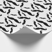 Coole Funny Repetier Mustache Geschenkpapier (Ecke)