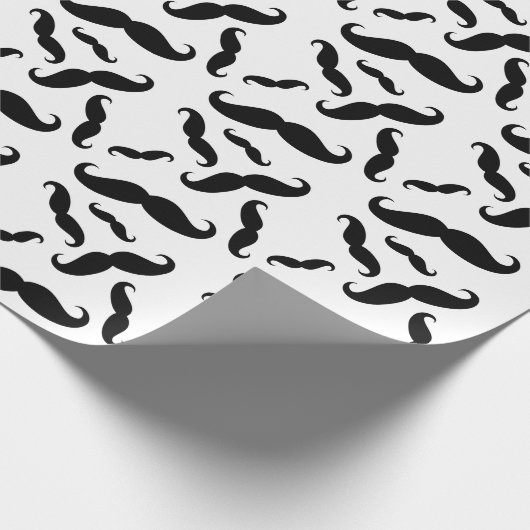 Coole Funny Repetier Mustache Geschenkpapier (Ecke)