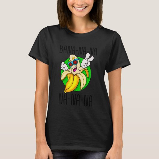 Coole Funny Sarcastic Banana Illustration Graphic T-Shirt (Vorderseite)