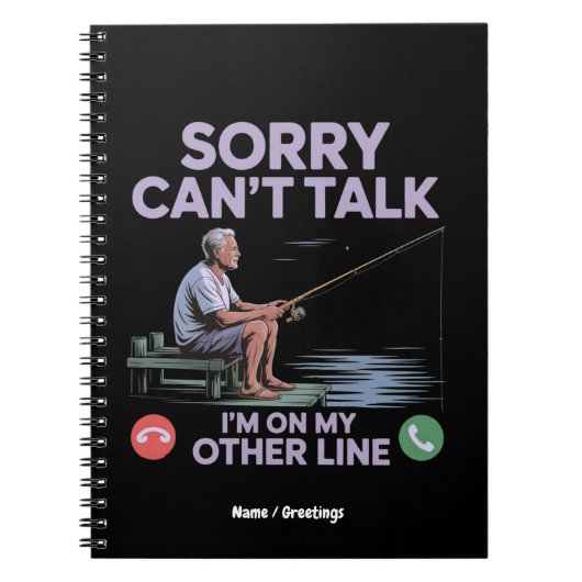 Coole Funny Vater Fishing Perfektes Geschenk Notizblock (Vorderseite)