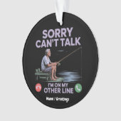 Coole Funny Vater Fishing Perfektes Geschenk Ornament (Vorderseite)