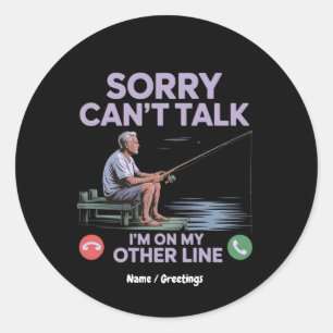 Coole Funny Vater Fishing Perfektes Geschenk Runder Aufkleber
