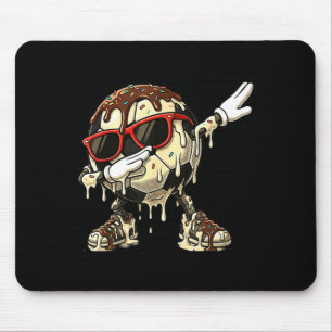 Coole Fußball-Eiscreme-Dab-Tanz-Funny-Melting-Spor Mousepad