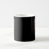 Coole Fußball-Eulen-Art-Farbspritzer-Design  Kaffeetasse (Mittel)