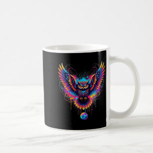 Coole Fußball-Eulen-Art-Farbspritzer-Design  Kaffeetasse