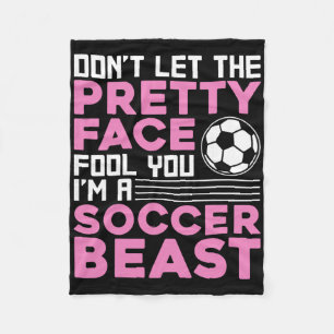 Coole Fußball für Frauen Teenager Mädchen Fußballl Fleecedecke